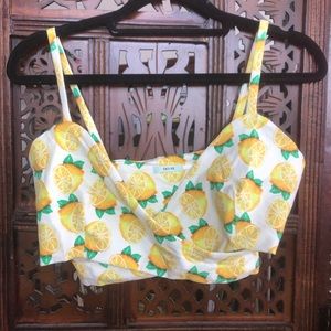 Kimchi Blue lemon print crop top
